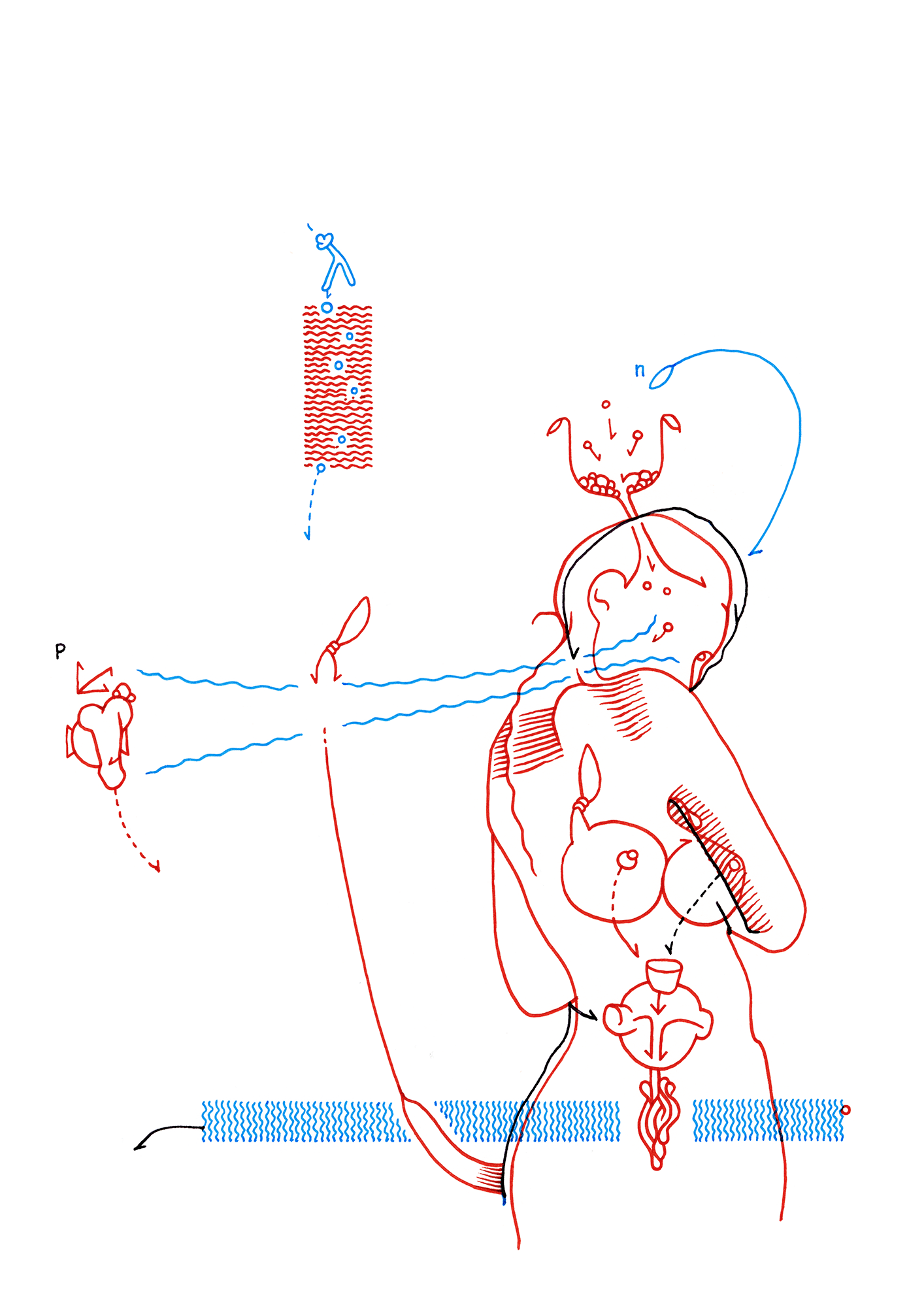Hannes Kater: Tageszeichnung (Zeichnung/drawing) vom 18.12.2014 (1414 x 2000 Pixel)