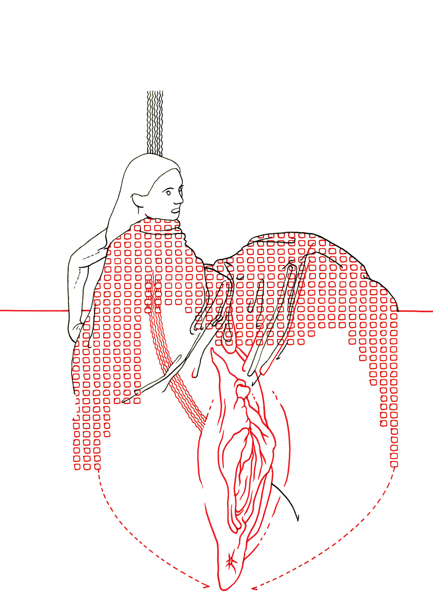 Hannes Kater: Tageszeichnung (Zeichnung/drawing) vom 29.12.2014 (1414 x 2000 Pixel)