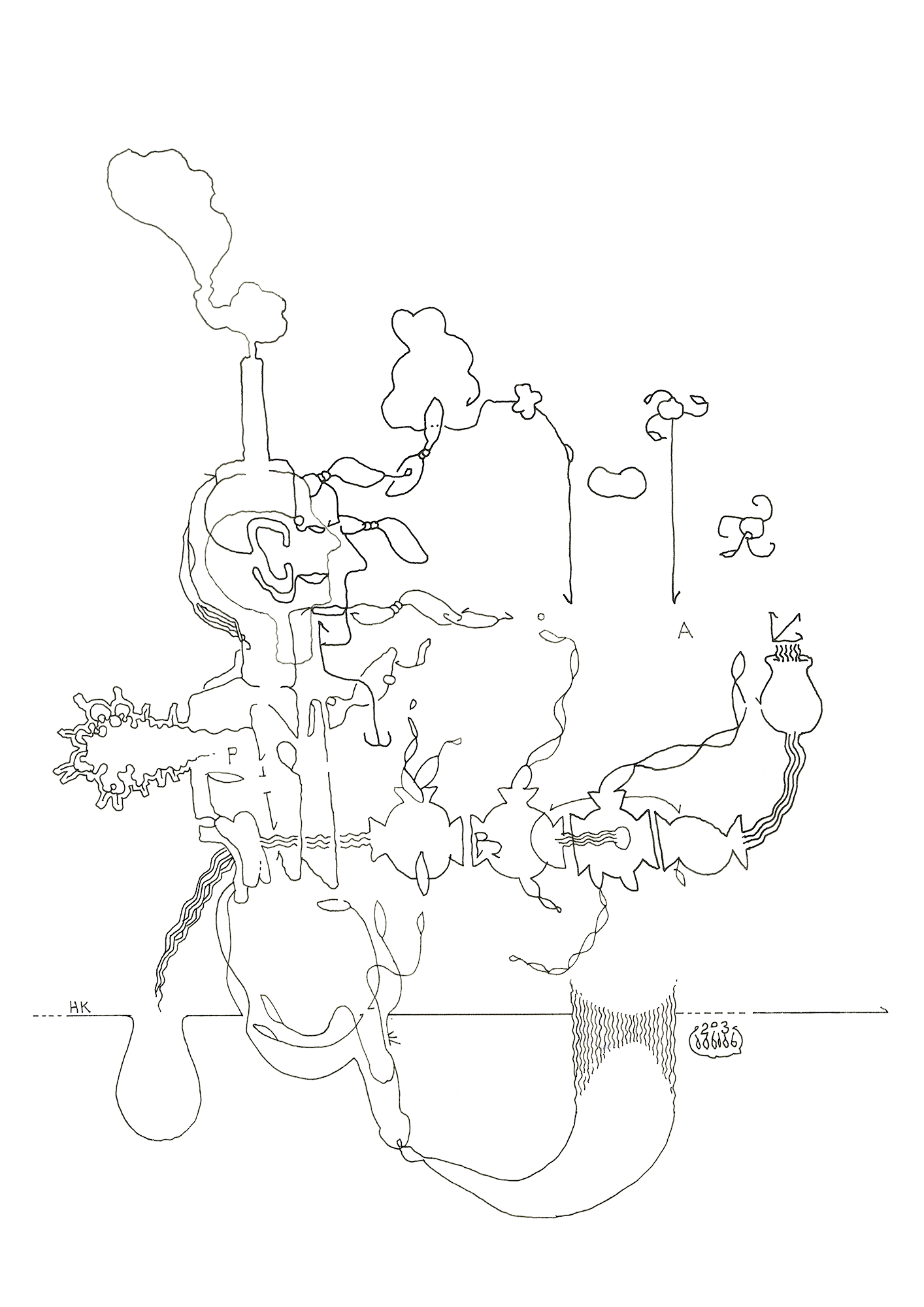 Hannes Kater: Tageszeichnung (Zeichnung/drawing) vom 05.06.2023 (1414 x 2000 Pixel)