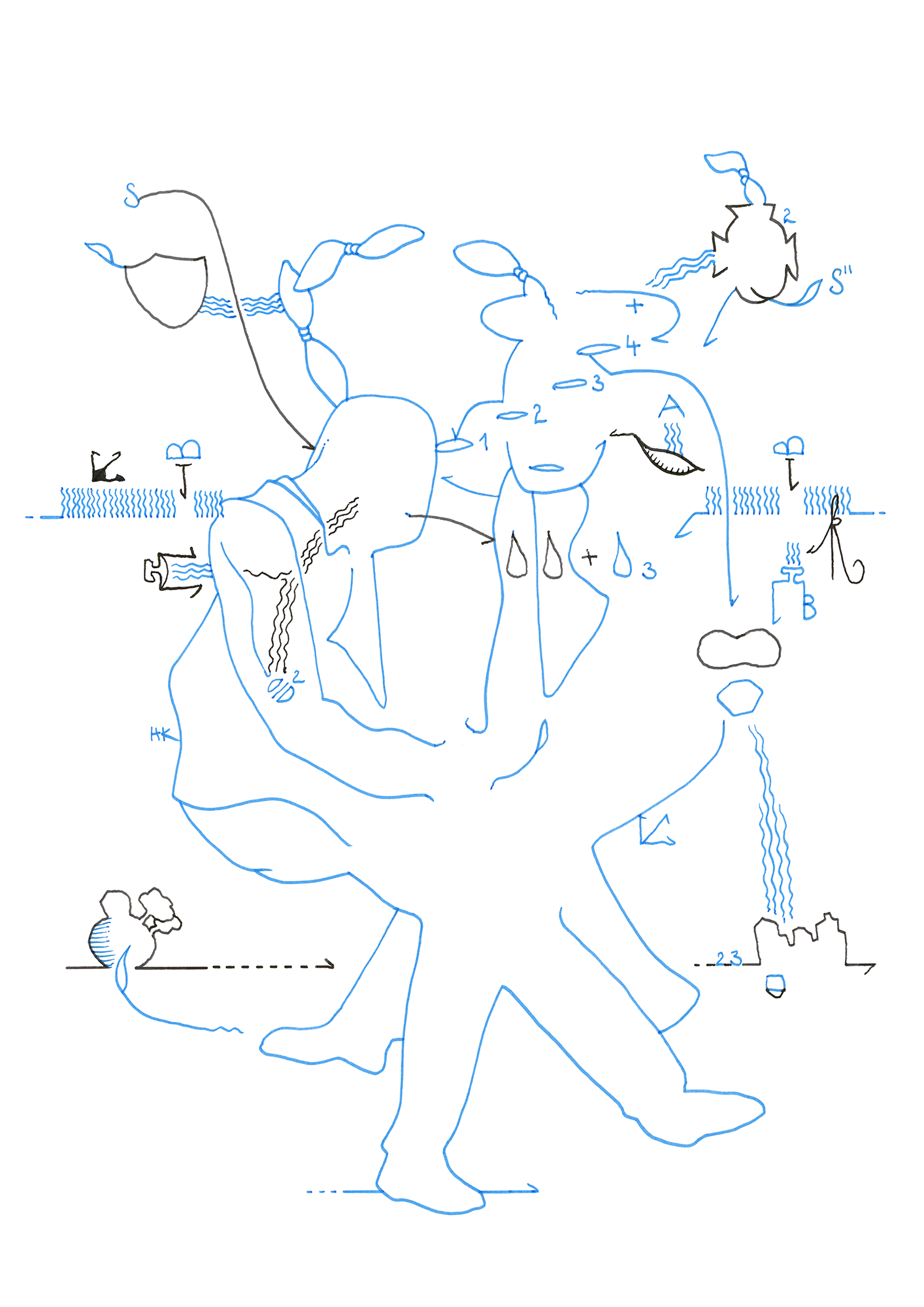 Hannes Kater: Tageszeichnung (Zeichnung/drawing) vom 15.06.2023 (1414 x 2000 Pixel)