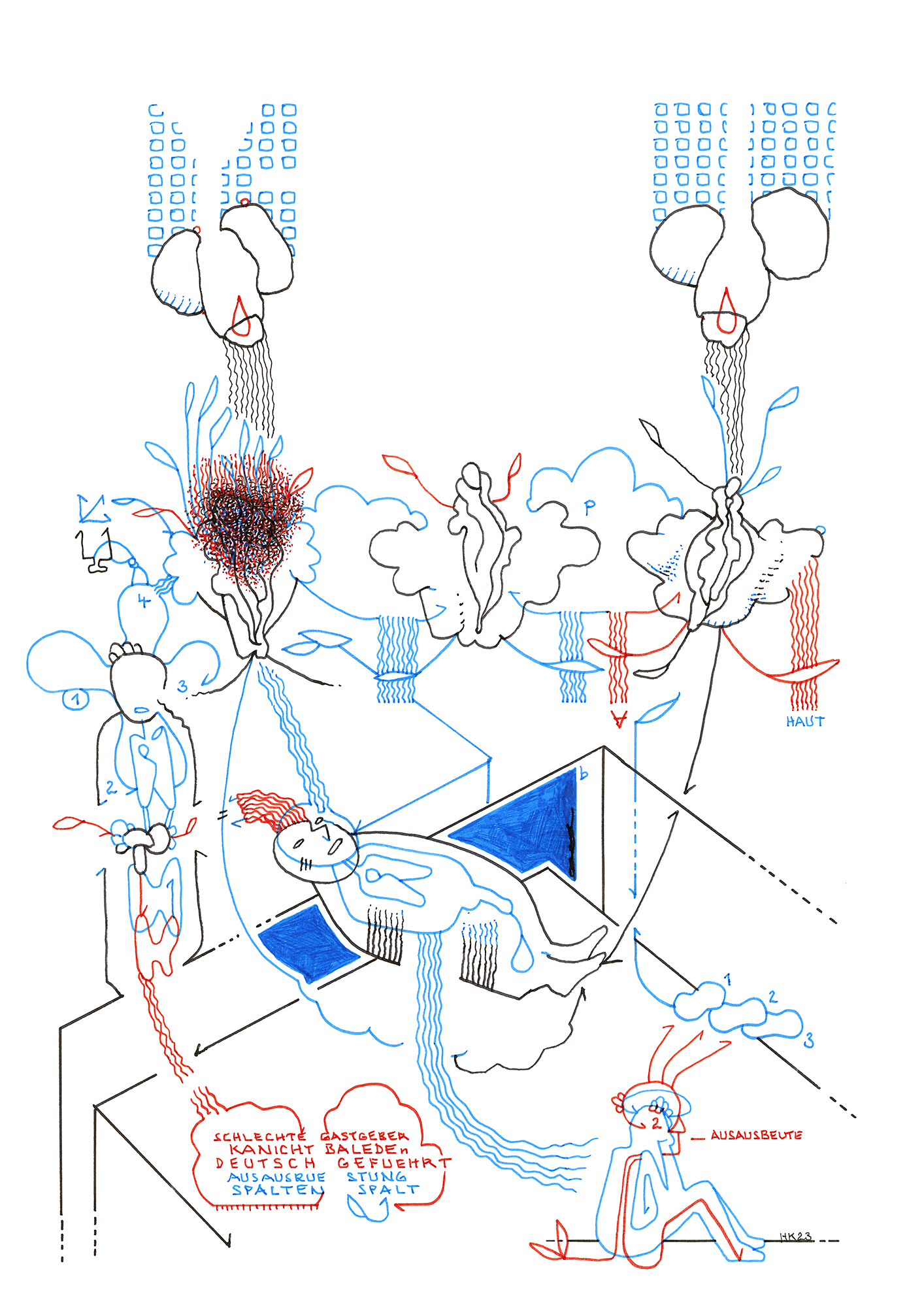Hannes Kater: Tageszeichnung (Zeichnung/drawing) vom 27.06.2023 (1414 x 2000 Pixel)
