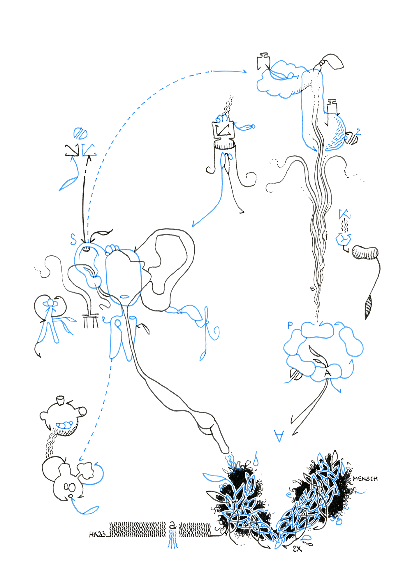 Hannes Kater: Tageszeichnung (Zeichnung/drawing) vom 28.08.2023 (1414 x 2000 Pixel)