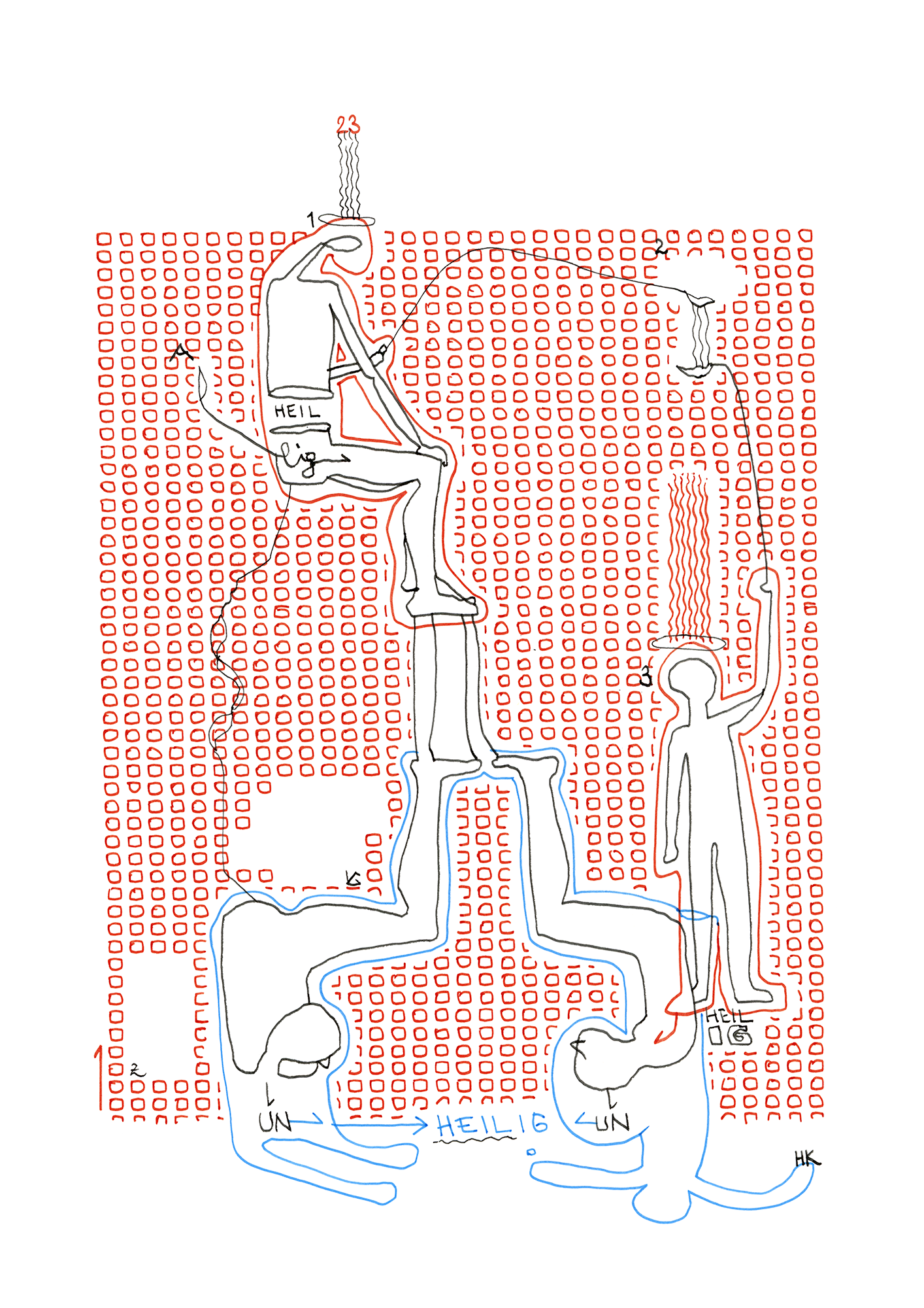 Hannes Kater: Tageszeichnung (Zeichnung/drawing) vom 11.10.2023 (1414 x 2000 Pixel)