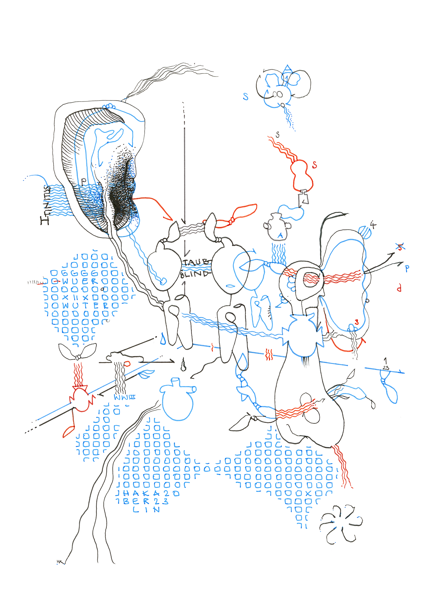 Hannes Kater: Tageszeichnung (Zeichnung/drawing) vom 07.12.2023 (1414 x 2000 Pixel)