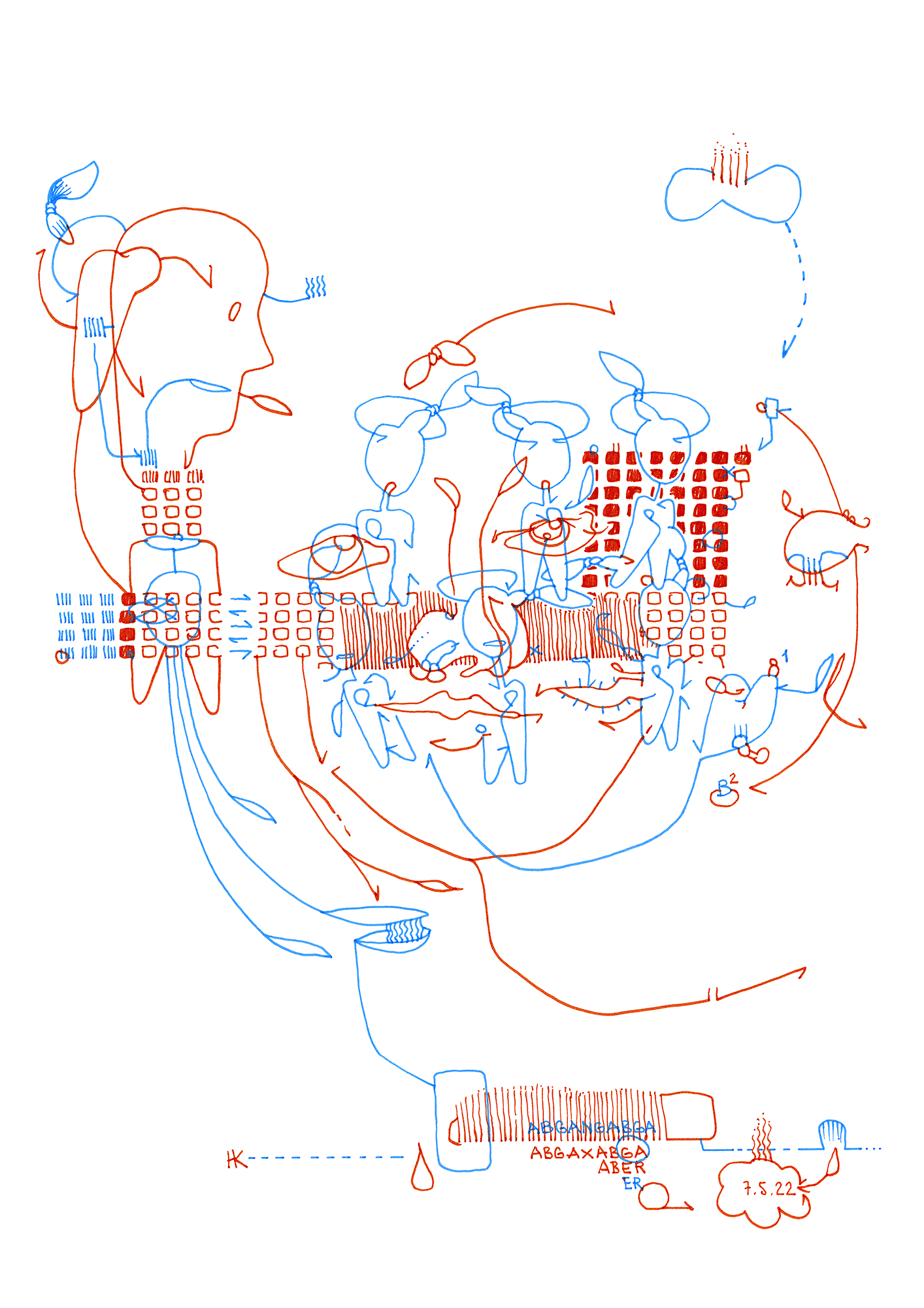 Hannes Kater: Tageszeichnung (Zeichnung/drawing) vom 07.05.2022 (1414 x 2000 Pixel)