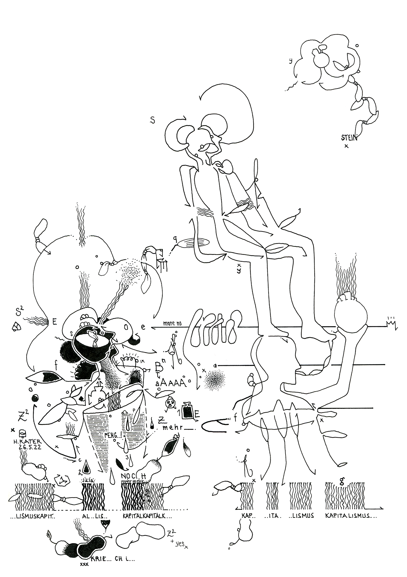 Hannes Kater: Tageszeichnung (Zeichnung/drawing) vom 26.05.2022 (1414 x 2000 Pixel)