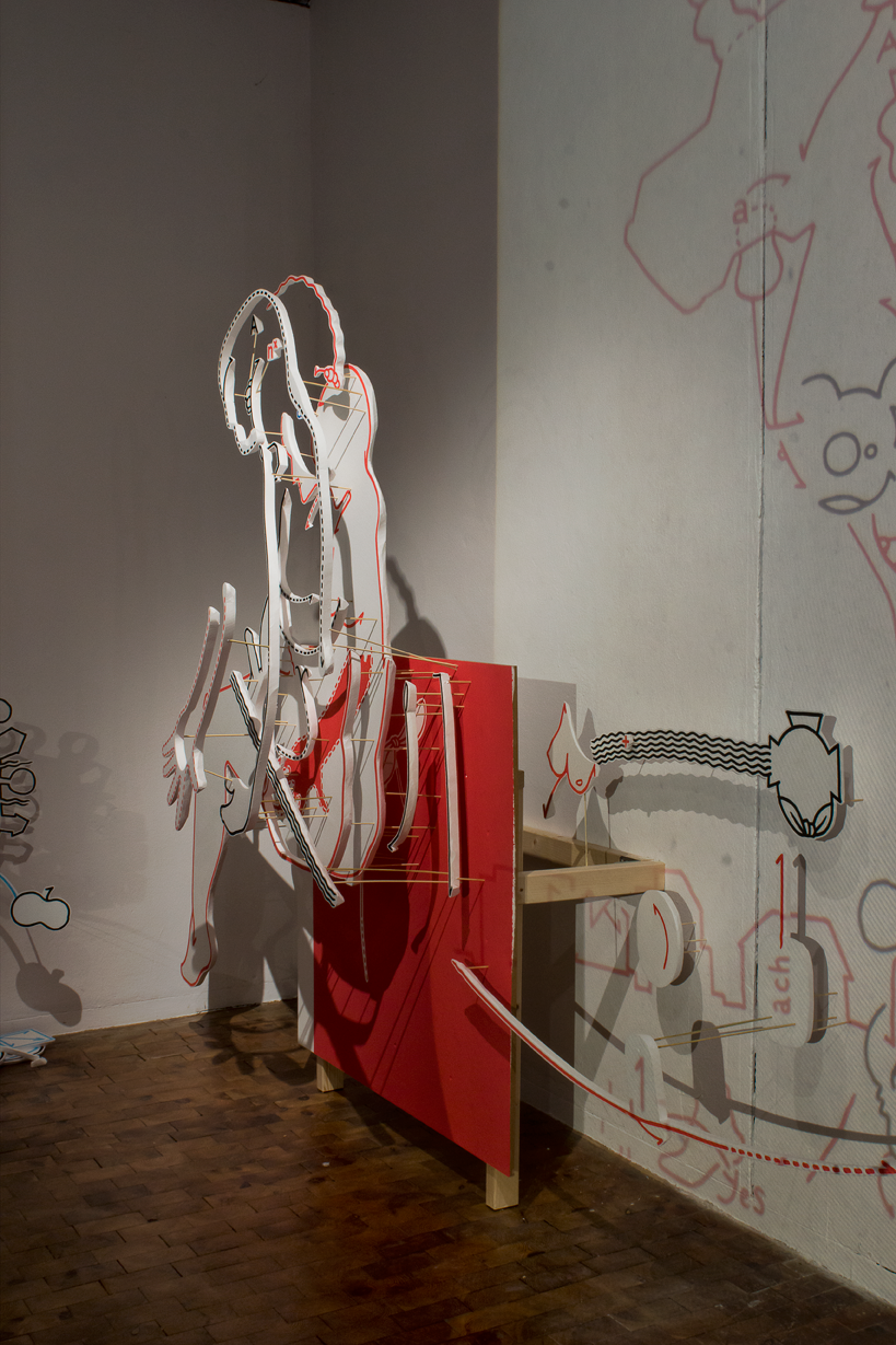 Folie für Station2 in der Ausstellung "überbrechen", Akademie der Künste, Hanesatenweg 2012