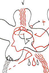 Hannes Kater – Detail einer Zeichnung aus dem November 2025