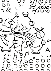 Hannes Kater  Detail einer Zeichnung 2025