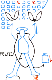Hannes Kater – Detail einer Zeichnung aus dem Januar 2024